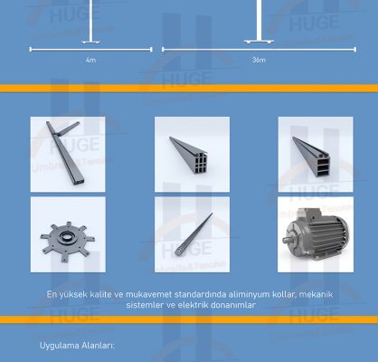 Teknik Özellikler Huge Dev Şemsiye